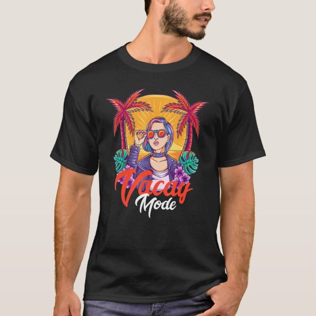 Camiseta Modo Vacante Em Mulheres De Verão Óculos De Sol Va (Frente)