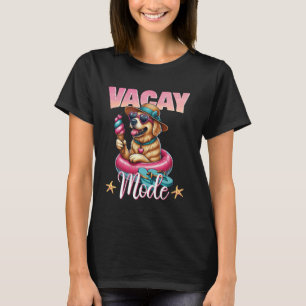 Camiseta Modo Vacante Ouro Engraçado Retriever Cachorro Nad