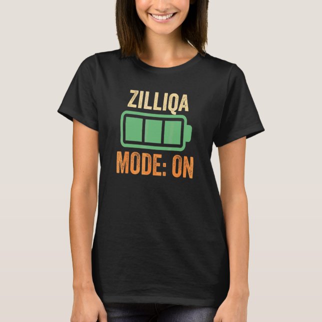 Camiseta Modo Zilliqa Ativado  Criptomoeda (Frente)