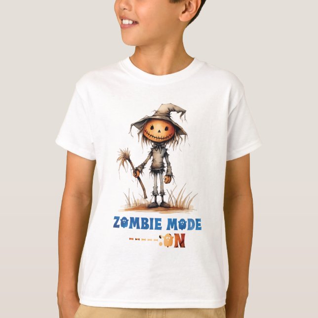 Camiseta Modo Zombie: No Dia das Bruxas (Frente)