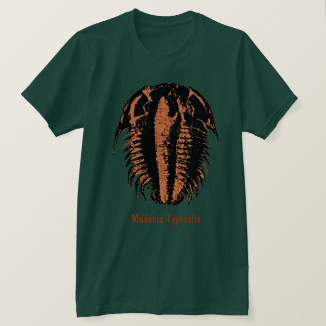 Camiseta Modocia Typicalis fóssil de trilobita (Frente do Design)