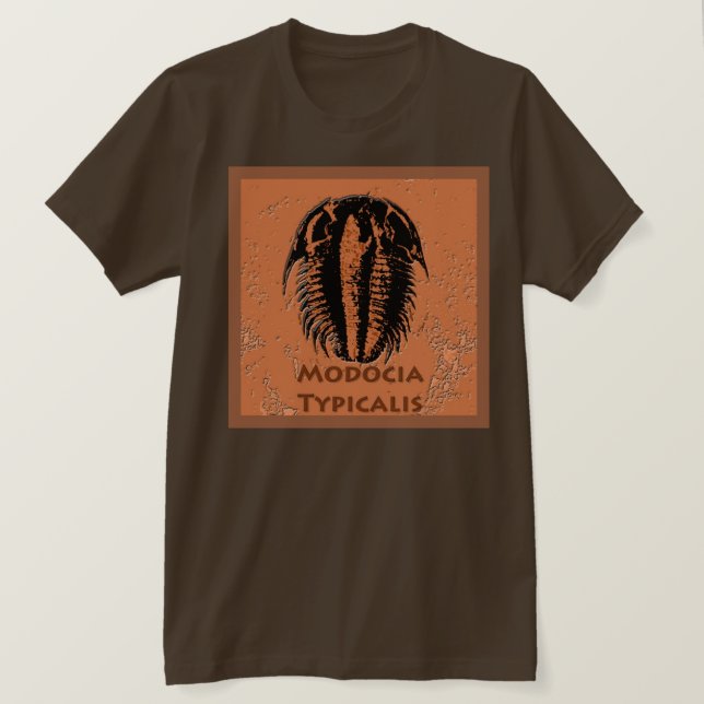 Camiseta Modocia Typicalis Fóssil Trilobita (Frente do Design)