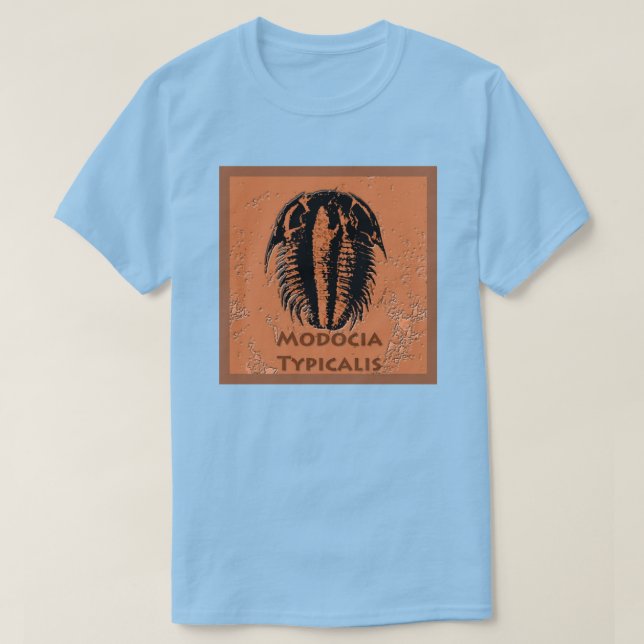 Camiseta Modocia Typicalis Fossil Trilobite (Frente do Design)