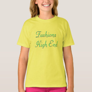 Camiseta Modos Forma Oblonga de Extremidade Alta Face Azul