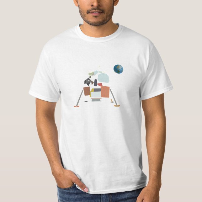 Camiseta Módulo Lunar Cubist Apollo Eleven (Frente)