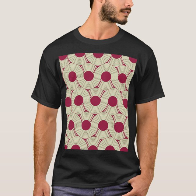 Camiseta Moebius Stripe: Azulejo Vermelho Infinito (Frente)
