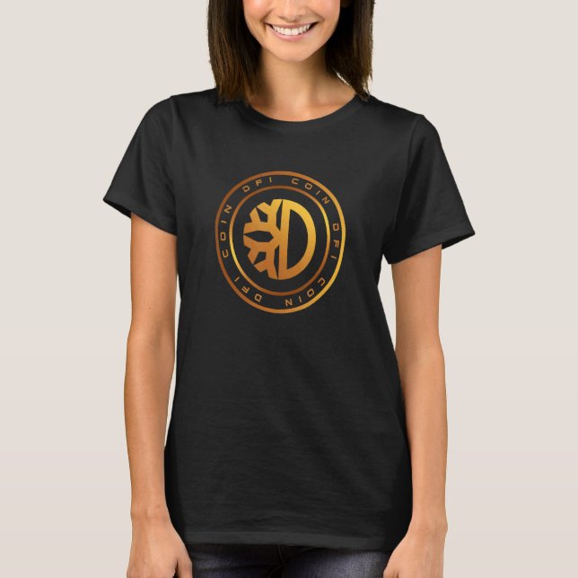 Camiseta Moeda criptográfica DefiChain DFI Token de Dinheir (Frente)