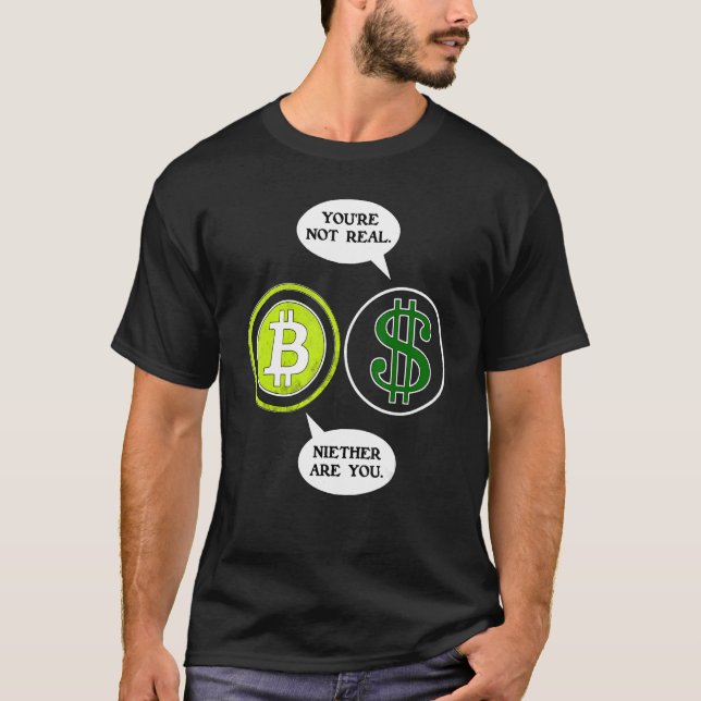 Camiseta Moeda Criptográfica E Dólar Fashiado Antigo Existe (Frente)