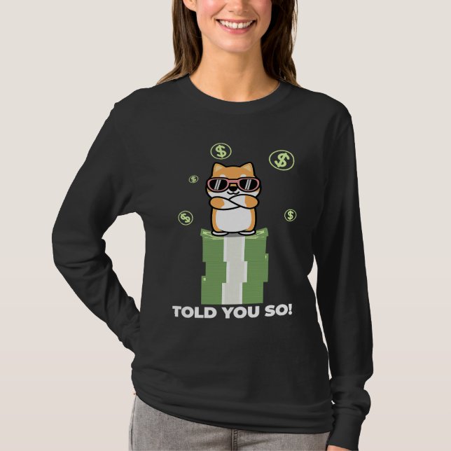 Camiseta Moeda Criptomoeda Token Shiba Inu Shib Hodlers Eu  (Frente)