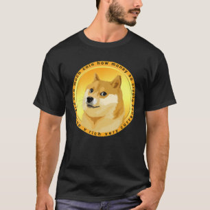 Camiseta Moeda de Criptografia de Moedas de Cão Engraçado