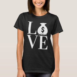 Camiseta Moeda de Moeda de Moeda de LOVE Cobrança Dealer Nu