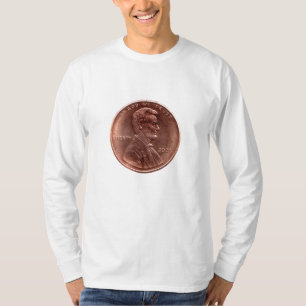 Camiseta moeda de um centavo