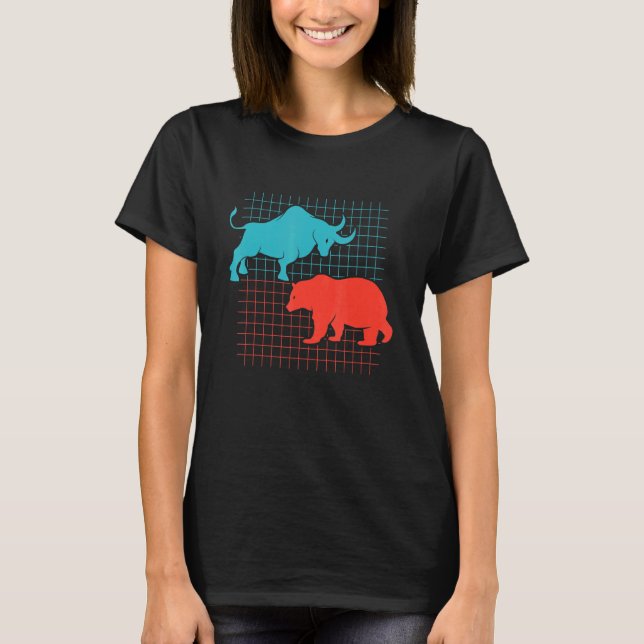 Camiseta Moeda Digital Bitcurrency Bull Bear Cryptocurrency (Frente)
