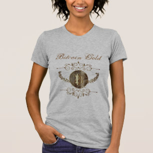 Camiseta Moeda Dourada Bitcoin