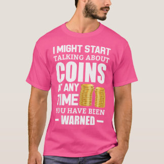 Camiseta Moeda Engraçada Coleção de Moedas e Dinheiro Hobby