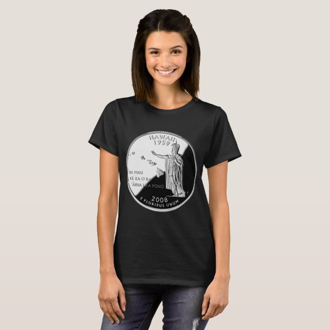 Camiseta Moeda Falsa do Estado do Havaí (Frente Completa)