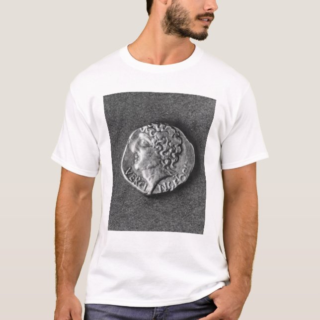 Camiseta Moeda que carrega a efígie de Vercingetorix (Frente)