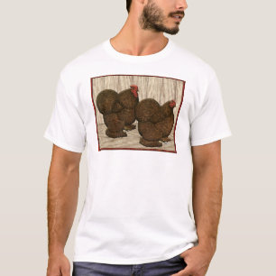 Camiseta Moedas:  Bantams vermelhos texturizados