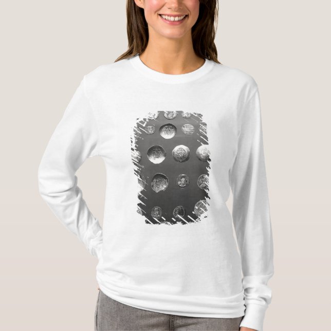 Camiseta Moedas bizantinas, romanas e de Sassanian (Frente)
