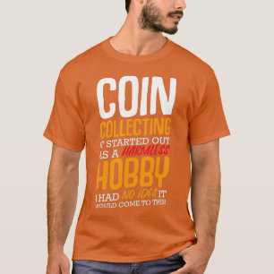 Camiseta Moedas Colecionando Coletor De Hobby Sem Danos Eng