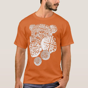 Camiseta Moedas com roupa de coleção de moedas