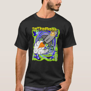 Camiseta Moedas De Cães Para O Foguete Da Lua