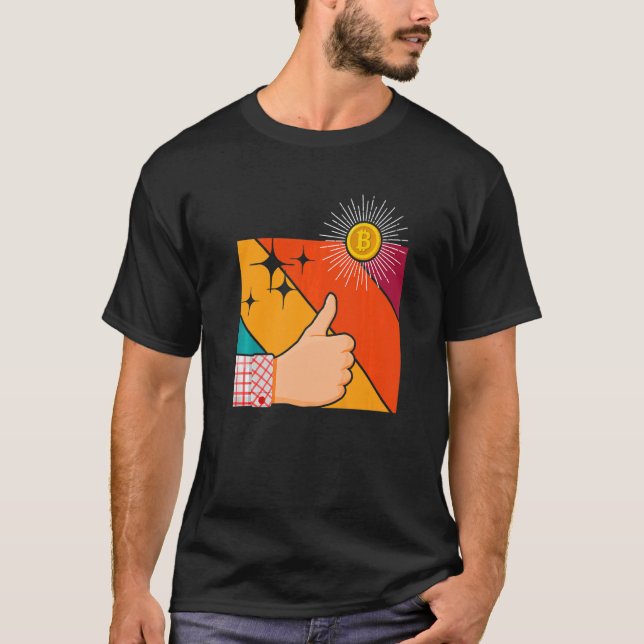 Camiseta Moedas De Criptomoeda De Btc De Bitcurrency Retro (Frente)