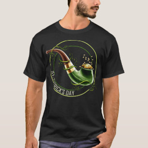 Camiseta Moedas De Ouro De Tubagem Antiga Em St Patricks D