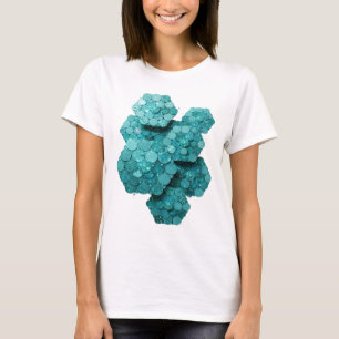 Camiseta Moedas do Mundo em Azul Turquesa Desenho Personali