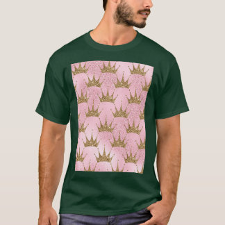 Camiseta Moedas Douradas, cor-de-rosa-sol, Douradas