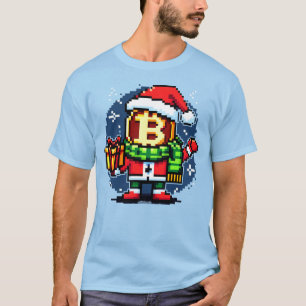 Camiseta Moedas Festivas Homem Engraçado Pixel Art Design d