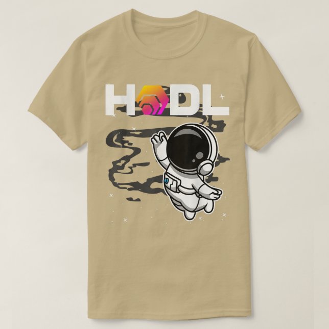 Camiseta Moedas HEX HDL-HDL-Astronautas Para O Token Cripto (Frente do Design)