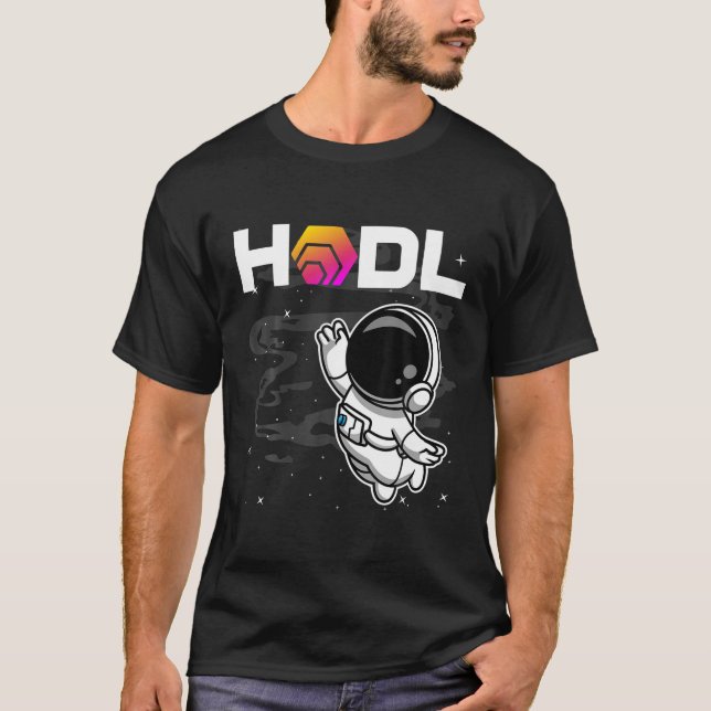 Camiseta Moedas HEX HDL-HDL-Astronautas Para O Token Cripto (Frente)