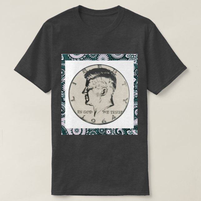 Camiseta Moedas JFK (Frente do Design)