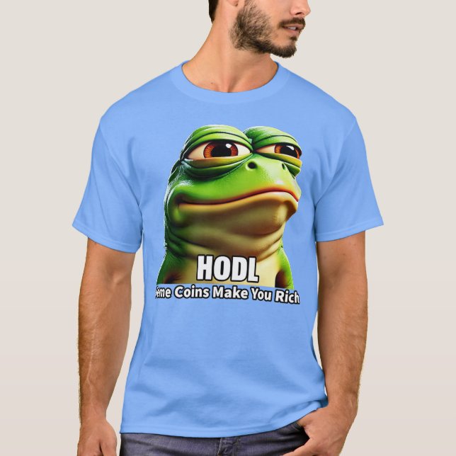 Camiseta Moedas Meme HODL (Frente)