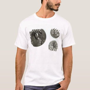 Camiseta Moedas que descrevem Henry VIII e Anne Boleyn