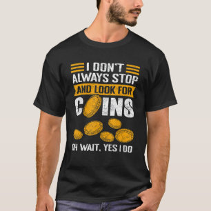 Camiseta Moedas Recolhendo Dinheiro e Numismáticos