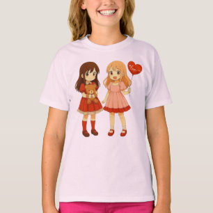 Camiseta Moezas de anime no Dia dos Namorados