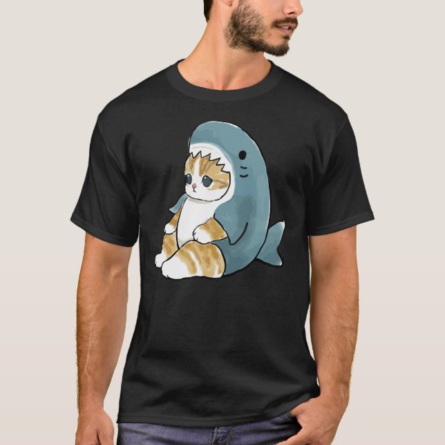 Camiseta mofu e 004gatinho gatinho meeow SHARK Classe (Frente)