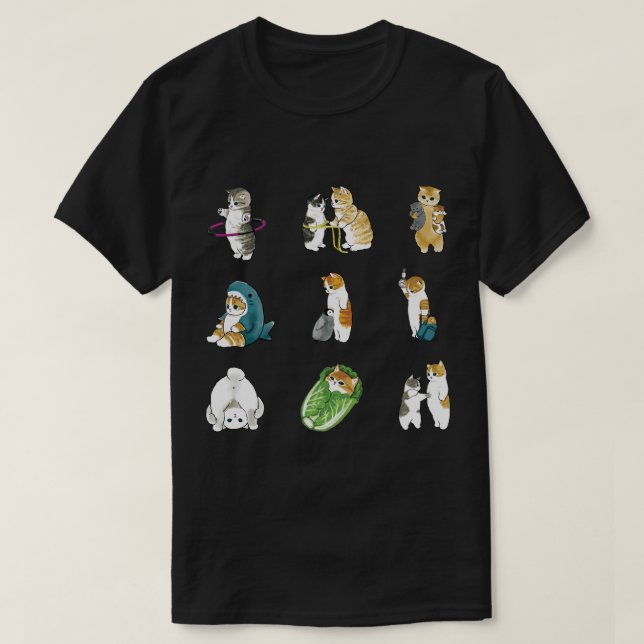 Camiseta Mofu - Padrão e Pacote de Desenho de Gato de Gato  (Frente do Design)