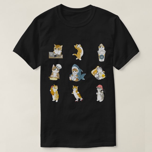 Camiseta Mofu - Padrão e Pacote de Desenho de Gato Fresco (Frente do Design)