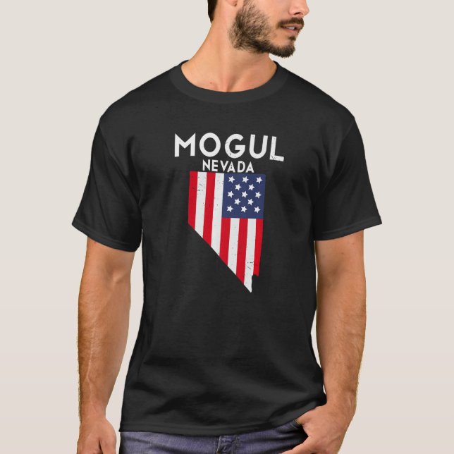 Camiseta Mogul Nevada EUA State America Viagem Nevadan (Frente)