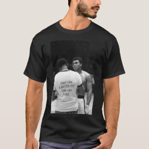 Camiseta mohamed ali, flutuando como uma mosca manteiga fer