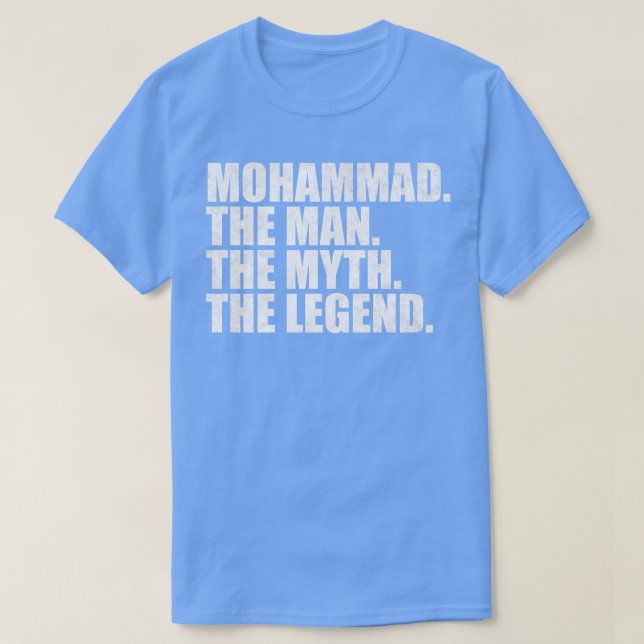 Camiseta Mohammad Name Mohammad nome dado (Frente do Design)