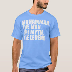 Camiseta Mohammad Name Mohammad nome dado