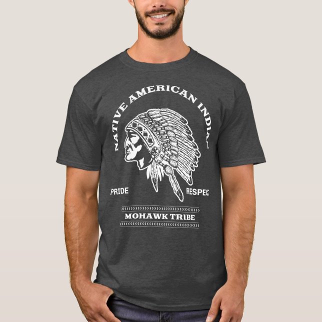 Camiseta Mohawk inspirou a tribo nativa americana relaciona (Frente)