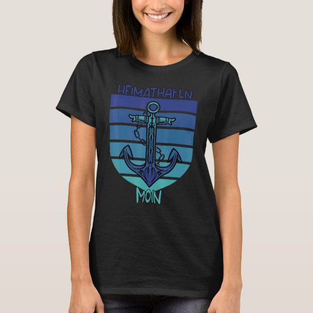 Camiseta Moin Heimathafen Ahoy North Sea Anchor Souvenir Se (Frente)