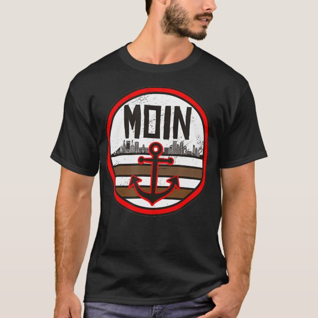 Camiseta Moin Ihr Sacken Hamburg Norte Alemanha Design (Frente)