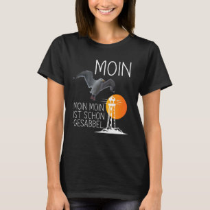 Camiseta Moin Sea Seagull Coast Saudações Baleia Dizendo Mo