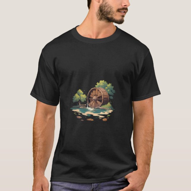 Camiseta moinho de água e cascata (Frente)